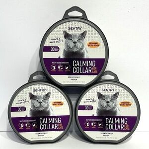 NEW, 3X SENTRY Cats Behavior and Calming Relief Collar